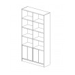 Bookshelf with 2 Sections 4 Doors 